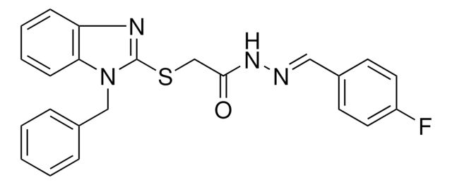 2-((1-BENZYL-1H-BENZIMIDAZOL-2-YL)THIO)-N'-(4-FLUOROBENZYLIDENE)ACETOHYDRAZIDE AldrichCPR