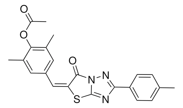 2,6-DIMETHYL-4-[(E)-(2-(4-METHYLPHENYL)-6-OXO[1,3]THIAZOLO[3,2-B][1,2,4]TRIAZOL-5(6H)-YLIDENE)METHYL]PHENYL ACETATE AldrichCPR