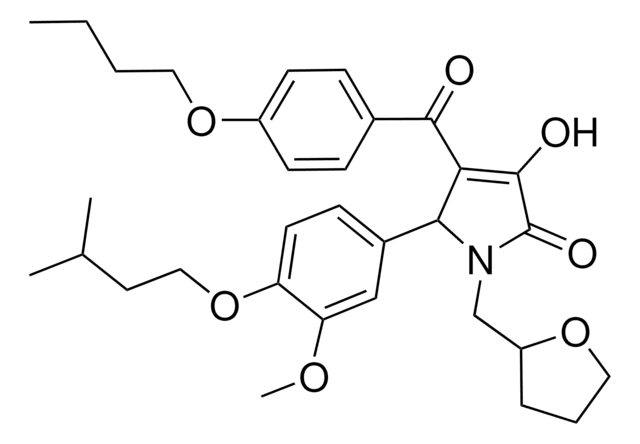 4-(4-BUTOXYBENZOYL)-3-HYDROXY-5-[4-(ISOPENTYLOXY)-3-METHOXYPHENYL]-1-(TETRAHYDRO-2-FURANYLMETHYL)-1,5-DIHYDRO-2H-PYRROL-2-ONE AldrichCPR