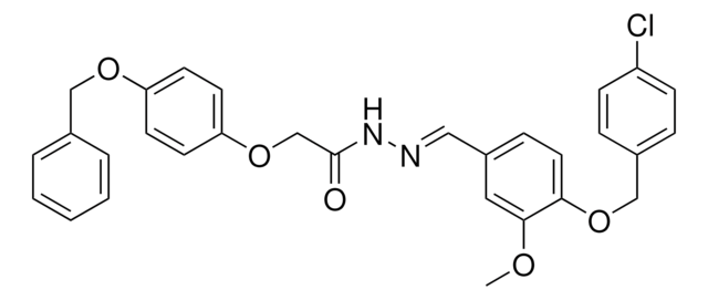 2-[4-(BENZYLOXY)PHENOXY]-N'-((E)-{4-[(4-CHLOROBENZYL)OXY]-3-METHOXYPHENYL}METHYLIDENE)ACETOHYDRAZIDE AldrichCPR