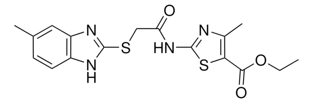 ETHYL 4-METHYL-2-([[(5-METHYL-1H-BENZIMIDAZOL-2-YL)SULFANYL]ACETYL]AMINO)-1,3-THIAZOLE-5-CARBOXYLATE AldrichCPR