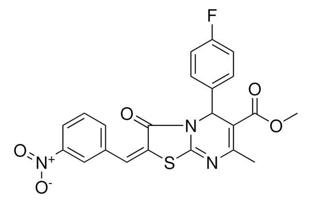 METHYL (2E)-5-(4-FLUOROPHENYL)-7-METHYL-2-(3-NITROBENZYLIDENE)-3-OXO-2,3-DIHYDRO-5H-[1,3]THIAZOLO[3,2-A]PYRIMIDINE-6-CARBOXYLATE AldrichCPR