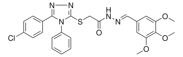 2-{[5-(4-CHLOROPHENYL)-4-PHENYL-4H-1,2,4-TRIAZOL-3-YL]SULFANYL}-N'-[(E)-(3,4,5-TRIMETHOXYPHENYL)METHYLIDENE]ACETOHYDRAZIDE AldrichCPR