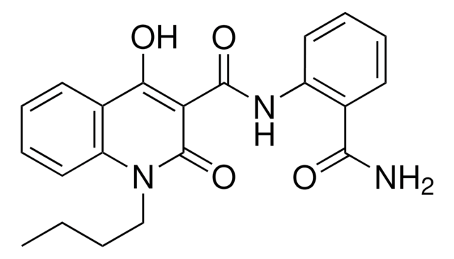 1-BU-4-HO-2-OXO-1,2-2H-QUINOLINE-3-CARBOXYLIC ACID (2-CARBAMOYL-PHENYL)-AMIDE AldrichCPR