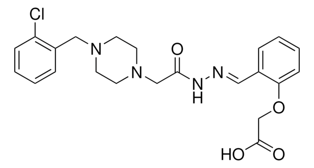 (2-(2-((4-(2-CHLOROBENZYL)-1-PIPERAZINYL)AC)CARBOHYDRAZONOYL)PHENOXY)ACETIC ACID AldrichCPR