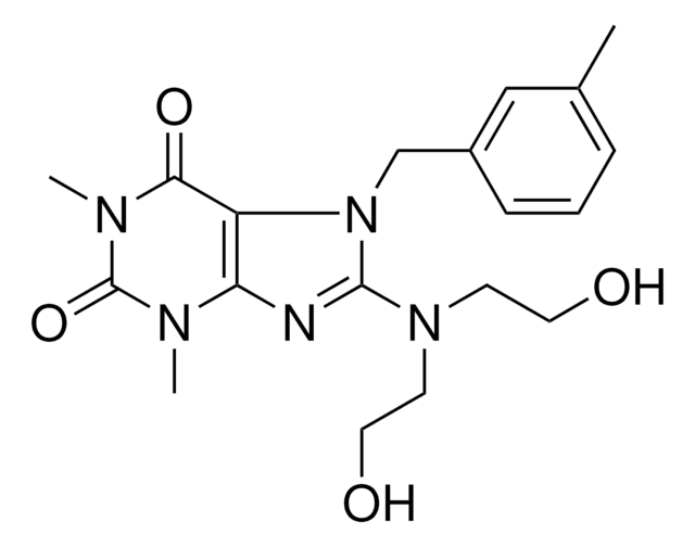 8-[BIS(2-HYDROXYETHYL)AMINO]-1,3-DIMETHYL-7-(3-METHYLBENZYL)-3,7-DIHYDRO-1H-PURINE-2,6-DIONE AldrichCPR