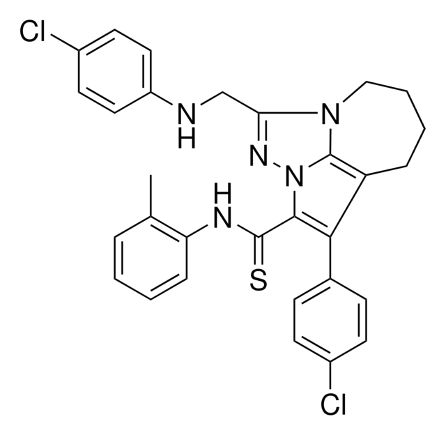 1-[(4-CHLOROANILINO)METHYL]-4-(4-CHLOROPHENYL)-N-(2-METHYLPHENYL)-5,6,7,8-TETRAHYDRO-2,2A,8A-TRIAZACYCLOPENTA[CD]AZULENE-3-CARBOTHIOAMIDE AldrichCPR