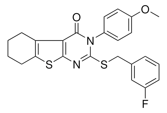 2-[(3-FLUOROBENZYL)SULFANYL]-3-(4-METHOXYPHENYL)-5,6,7,8-TETRAHYDRO[1]BENZOTHIENO[2,3-D]PYRIMIDIN-4(3H)-ONE AldrichCPR