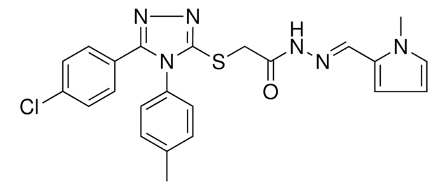 2-{[5-(4-CHLOROPHENYL)-4-(4-METHYLPHENYL)-4H-1,2,4-TRIAZOL-3-YL]SULFANYL}-N'-[(E)-(1-METHYL-1H-PYRROL-2-YL)METHYLIDENE]ACETOHYDRAZIDE AldrichCPR