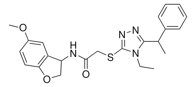 2-[[4-ETHYL-5-(1-PHENYLETHYL)-4H-1,2,4-TRIAZOL-3-YL]SULFANYL]-N-(5-METHOXY-2,3-DIHYDRO-1-BENZOFURAN-3-YL)ACETAMIDE AldrichCPR