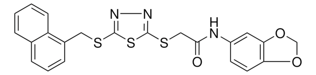 N-(1,3-BENZODIOXOL-5-YL)-2-({5-[(1-NAPHTHYLMETHYL)SULFANYL]-1,3,4-THIADIAZOL-2-YL}SULFANYL)ACETAMIDE AldrichCPR