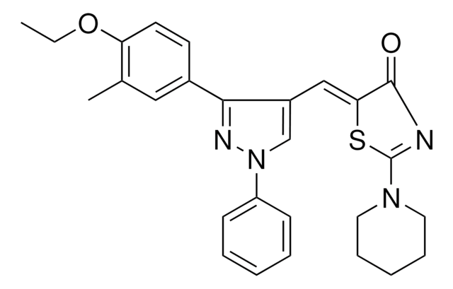 (5Z)-5-{[3-(4-ETHOXY-3-METHYLPHENYL)-1-PHENYL-1H-PYRAZOL-4-YL]METHYLENE}-2-(1-PIPERIDINYL)-1,3-THIAZOL-4(5H)-ONE AldrichCPR