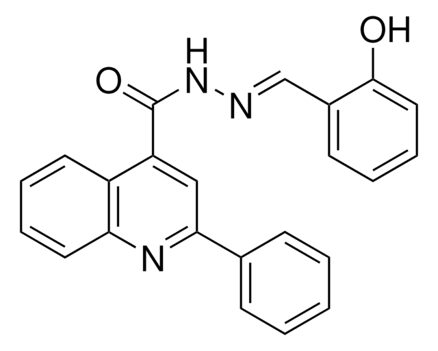 2-PHENYL-QUINOLINE-4-CARBOXYLIC ACID (2-HYDROXY-BENZYLIDENE)-HYDRAZIDE AldrichCPR