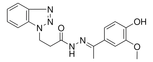 3-(1H-1,2,3-BENZOTRIAZOL-1-YL)-N'-(1-(4-HO-3-MEO-PH)ETHYLIDENE)PROPANOHYDRAZIDE AldrichCPR