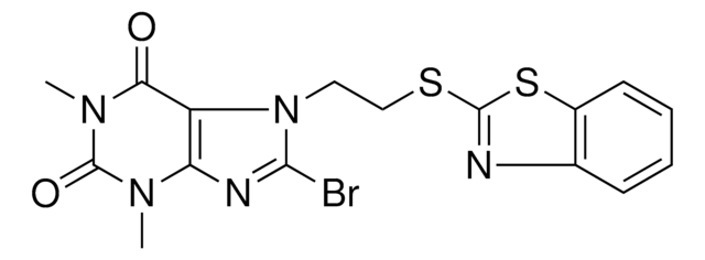 7-[2-(1,3-BENZOTHIAZOL-2-YLSULFANYL)ETHYL]-8-BROMO-1,3-DIMETHYL-3,7-DIHYDRO-1H-PURINE-2,6-DIONE AldrichCPR