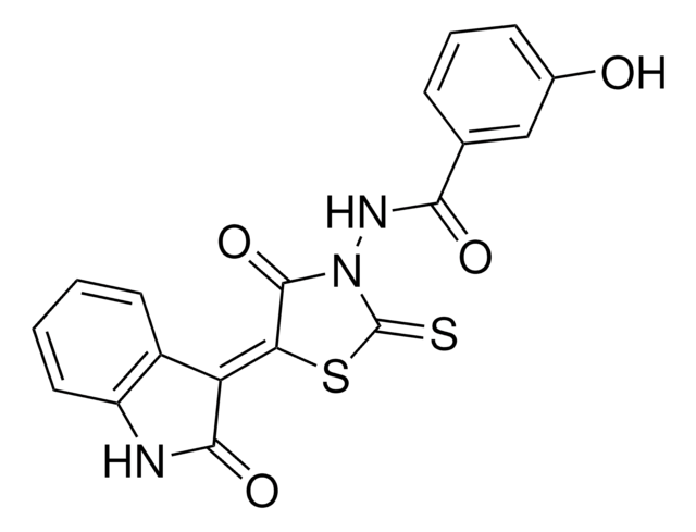 3-HYDROXY-N-[(5Z)-4-OXO-5-(2-OXO-1,2-DIHYDRO-3H-INDOL-3-YLIDENE)-2-THIOXO-1,3-THIAZOLIDIN-3-YL]BENZAMIDE AldrichCPR