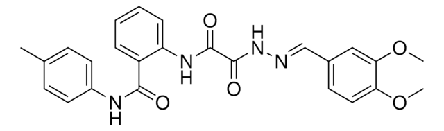 2-{[[(2E)-2-(3,4-DIMETHOXYBENZYLIDENE)HYDRAZINO](OXO)ACETYL]AMINO}-N-(4-METHYLPHENYL)BENZAMIDE AldrichCPR