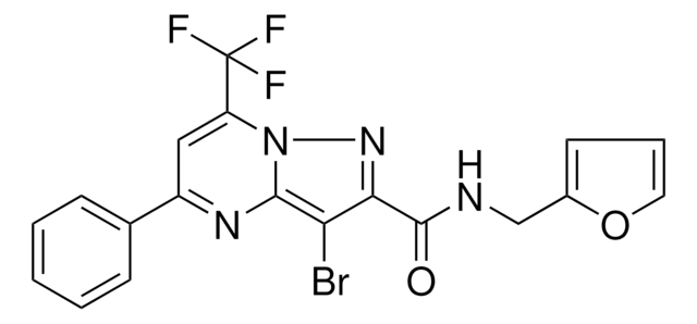 3-BROMO-N-(2-FURYLMETHYL)-5-PHENYL-7-(TRIFLUOROMETHYL)PYRAZOLO[1,5-A]PYRIMIDINE-2-CARBOXAMIDE AldrichCPR