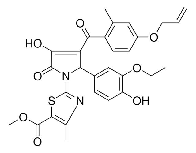 METHYL 2-[3-[4-(ALLYLOXY)-2-METHYLBENZOYL]-2-(3-ETHOXY-4-HYDROXYPHENYL)-4-HYDROXY-5-OXO-2,5-DIHYDRO-1H-PYRROL-1-YL]-4-METHYL-1,3-THIAZOLE-5-CARBOXYLATE AldrichCPR