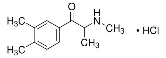 3,4-Dimethylmethcathinone hydrochloride solution 1.0&#160;mg/mL in methanol (as free base), ampule of 1&#160;mL, certified reference material, Cerilliant&#174;