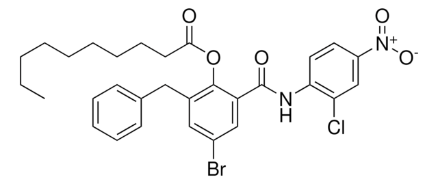 2-BENZYL-4-BROMO-6-((2-CHLORO-4-NITROANILINO)CARBONYL)PHENYL DECANOATE AldrichCPR