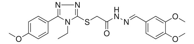 N'-[(E)-(3,4-DIMETHOXYPHENYL)METHYLIDENE]-2-{[4-ETHYL-5-(4-METHOXYPHENYL)-4H-1,2,4-TRIAZOL-3-YL]SULFANYL}ACETOHYDRAZIDE AldrichCPR