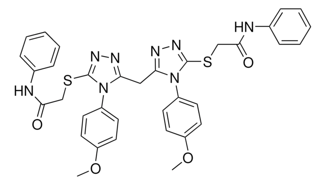 2-{[5-{[5-[(2-ANILINO-2-OXOETHYL)SULFANYL]-4-(4-METHOXYPHENYL)-4H-1,2,4-TRIAZOL-3-YL]METHYL}-4-(4-METHOXYPHENYL)-4H-1,2,4-TRIAZOL-3-YL]SULFANYL}-N-PHENYLACETAMIDE AldrichCPR