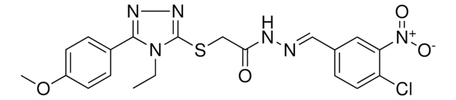 N'-[(E)-(4-CHLORO-3-NITROPHENYL)METHYLIDENE]-2-{[4-ETHYL-5-(4-METHOXYPHENYL)-4H-1,2,4-TRIAZOL-3-YL]SULFANYL}ACETOHYDRAZIDE AldrichCPR