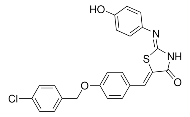 5-{4-[(4-CHLOROBENZYL)OXY]BENZYLIDENE}-2-[(4-HYDROXYPHENYL)IMINO]-1,3-THIAZOLIDIN-4-ONE AldrichCPR