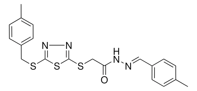 2-({5-[(4-METHYLBENZYL)SULFANYL]-1,3,4-THIADIAZOL-2-YL}SULFANYL)-N'-[(E)-(4-METHYLPHENYL)METHYLIDENE]ACETOHYDRAZIDE AldrichCPR