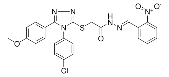 2-{[4-(4-CHLOROPHENYL)-5-(4-METHOXYPHENYL)-4H-1,2,4-TRIAZOL-3-YL]SULFANYL}-N'-[(E)-(2-NITROPHENYL)METHYLIDENE]ACETOHYDRAZIDE AldrichCPR