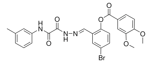 4-BR-2-(2-(OXO(3-TOLUIDINO)ACETYL)CARBOHYDRAZONOYL)PHENYL 3,4-DIMETHOXYBENZOATE AldrichCPR