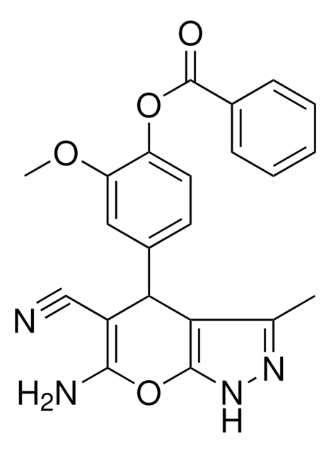 4-(6-AMINO-5-CYANO-3-ME-1,4-DIHYDROPYRANO(2,3-C)PYRAZOL-4-YL)-2-MEO-PH BENZOATE AldrichCPR