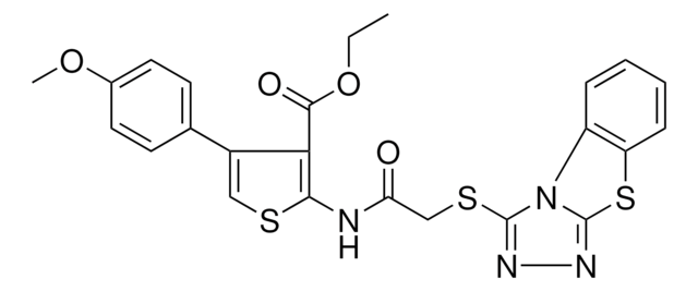 ETHYL 4-(4-METHOXYPHENYL)-2-{[([1,2,4]TRIAZOLO[3,4-B][1,3]BENZOTHIAZOL-3-YLSULFANYL)ACETYL]AMINO}-3-THIOPHENECARBOXYLATE AldrichCPR