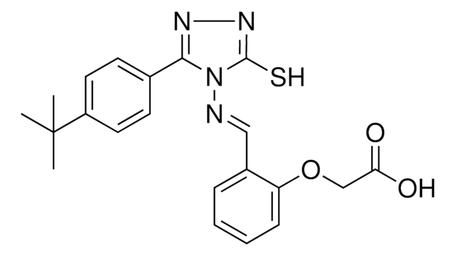 [2-((E)-{[3-(4-TERT-BUTYLPHENYL)-5-SULFANYL-4H-1,2,4-TRIAZOL-4-YL]IMINO}METHYL)PHENOXY]ACETIC ACID AldrichCPR