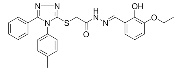 N'-[(E)-(3-ETHOXY-2-HYDROXYPHENYL)METHYLIDENE]-2-{[4-(4-METHYLPHENYL)-5-PHENYL-4H-1,2,4-TRIAZOL-3-YL]SULFANYL}ACETOHYDRAZIDE AldrichCPR