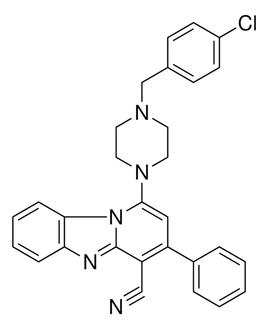 1-(4-(4-CL-BENZYL)-1-PIPERAZINYL)-3-PH-PYRIDO(1,2-A)BENZIMIDAZOLE-4-CARBONITRILE AldrichCPR