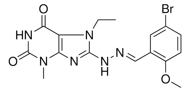 5-BROMO-2-METHOXYBENZALDEHYDE (7-ETHYL-3-METHYL-2,6-DIOXO-2,3,6,7-TETRAHYDRO-1H-PURIN-8-YL)HYDRAZONE AldrichCPR