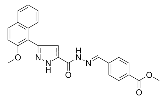 METHYL 4-[(E)-({[3-(2-METHOXY-1-NAPHTHYL)-1H-PYRAZOL-5-YL]CARBONYL}HYDRAZONO)METHYL]BENZOATE AldrichCPR