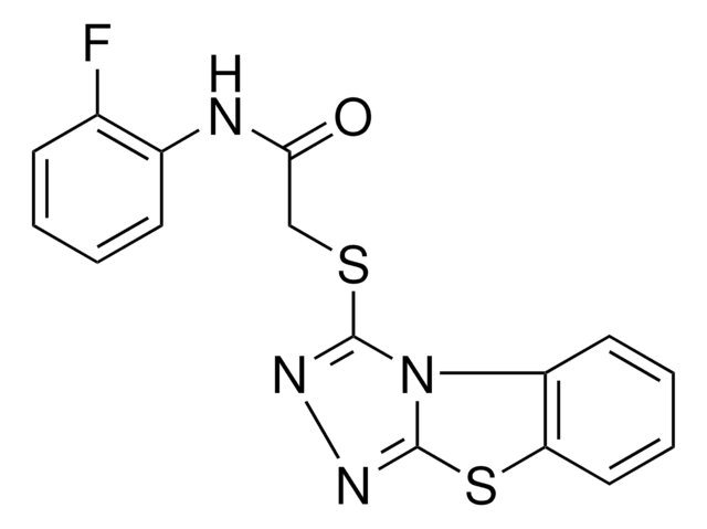 N-(2-FLUOROPHENYL)-2-((1,2,4)TRIAZOLO(3,4-B)(1,3)BENZOTHIAZOL-3-YLTHIO)ACETAMIDE AldrichCPR