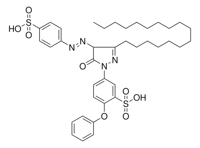 5-{3-HEPTADECYL-5-OXO-4-[(E)-(4-SULFOPHENYL)DIAZENYL]-4,5-DIHYDRO-1H-PYRAZOL-1-YL}-2-PHENOXYBENZENESULFONIC ACID AldrichCPR