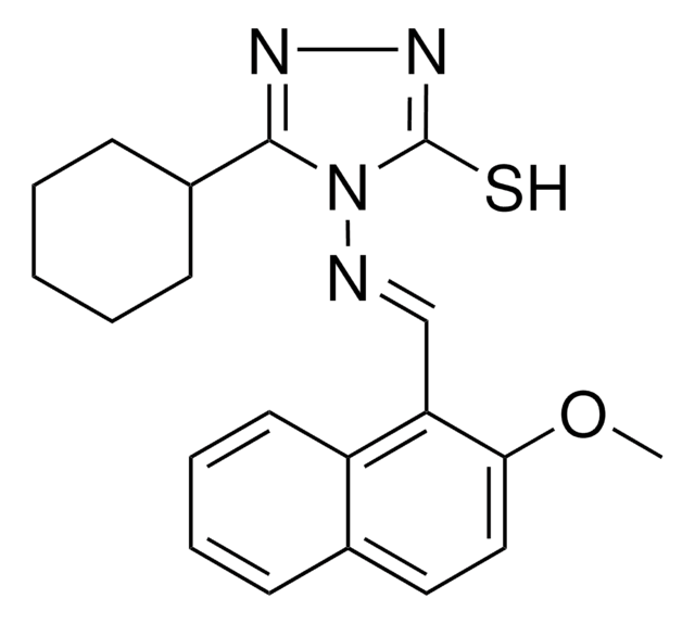 5-CYCLOHEXYL-4-{[(E)-(2-METHOXY-1-NAPHTHYL)METHYLIDENE]AMINO}-4H-1,2,4-TRIAZOLE-3-THIOL AldrichCPR