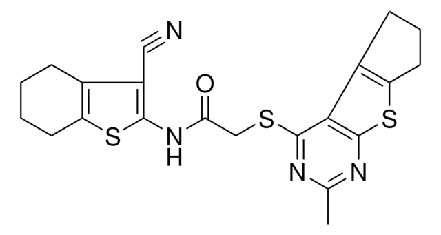 N-(3-CYANO-4,5,6,7-TETRAHYDRO-1-BENZOTHIEN-2-YL)-2-[(2-METHYL-6,7-DIHYDRO-5H-CYCLOPENTA[4,5]THIENO[2,3-D]PYRIMIDIN-4-YL)SULFANYL]ACETAMIDE AldrichCPR