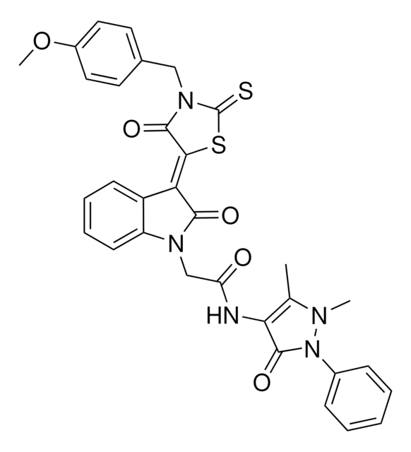 N-(1,5-DIMETHYL-3-OXO-2-PHENYL-2,3-DIHYDRO-1H-PYRAZOL-4-YL)-2-{(3Z)-3-[3-(4-METHOXYBENZYL)-4-OXO-2-THIOXO-1,3-THIAZOLIDIN-5-YLIDENE]-2-OXO-2,3-DIHYDRO-1H-INDOL-1-YL}ACETAMIDE AldrichCPR