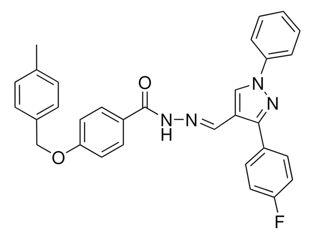 N'-{(E)-[3-(4-FLUOROPHENYL)-1-PHENYL-1H-PYRAZOL-4-YL]METHYLIDENE}-4-[(4-METHYLBENZYL)OXY]BENZOHYDRAZIDE AldrichCPR