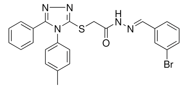 N'-[(E)-(3-BROMOPHENYL)METHYLIDENE]-2-{[4-(4-METHYLPHENYL)-5-PHENYL-4H-1,2,4-TRIAZOL-3-YL]SULFANYL}ACETOHYDRAZIDE AldrichCPR