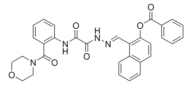 1-[(E)-(2-{2-[2-(4-MORPHOLINYLCARBONYL)ANILINO]-2-OXOACETYL}HYDRAZONO)METHYL]-2-NAPHTHYL BENZOATE AldrichCPR