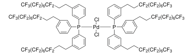 Bis[tris(3-(1H,1H,2H,2H-perfluorodecyl)phenyl)phosphine]palladium(II) dichloride technical, &#8805;90% (AAS)