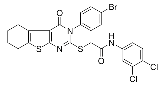 2-{[3-(4-BROMOPHENYL)-4-OXO-3,4,5,6,7,8-HEXAHYDRO[1]BENZOTHIENO[2,3-D]PYRIMIDIN-2-YL]SULFANYL}-N-(3,4-DICHLOROPHENYL)ACETAMIDE AldrichCPR