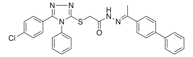 N'-[(E)-1-[1,1'-BIPHENYL]-4-YLETHYLIDENE]-2-{[5-(4-CHLOROPHENYL)-4-PHENYL-4H-1,2,4-TRIAZOL-3-YL]SULFANYL}ACETOHYDRAZIDE AldrichCPR